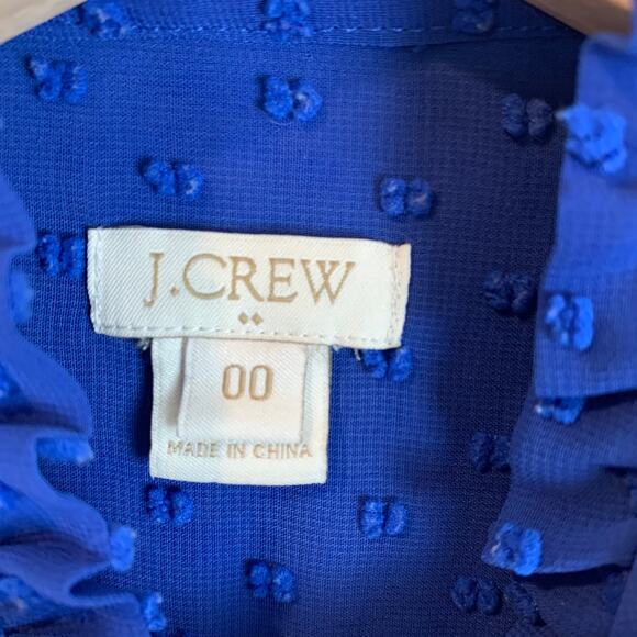J. Crew Blue Sheer Blouse - Picture 6 of 7